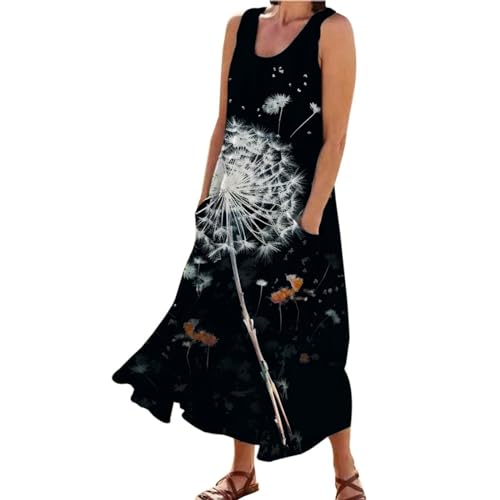 Robe longue bohème sans manches pour un style d'été décontracté