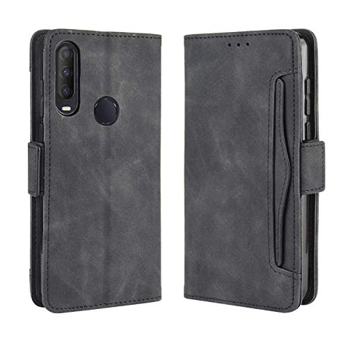 Jiajihua Cover Compatible with Alcatel 1SE 2020 5030F 5030U [Dual Card Slot][Flip Stand][Phone Case][Magnetic Clasp] Wallet Black
