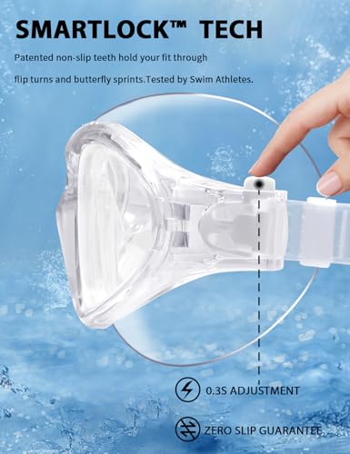 Image of Adult Swim Goggles, Liquid Silicone Anti Fog Swimming Goggles for Men and Women with Anti-Fog /UV & 180 Clear View