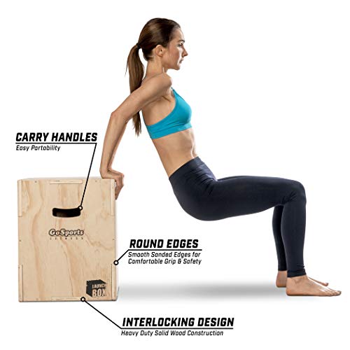 GoSports Fitness Launch Box 3-in-1 Adjustable Height Wood Plyo Jump Box for Exercises of All Skill Levels by GoSports - Image 4
