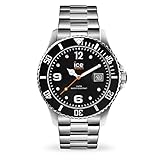 Kollektion ICE steel Ice-Watch - ICE steel Black silver - Schwarze Herrenuhr mit Metallarmband - 016032 (Large)