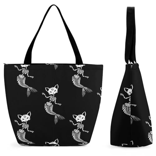 Sac voyage queue de poisson de chat grand cabas epaule pour les sorties week-end