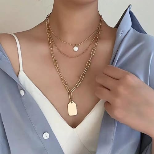 NEWITIN 33 Pieces Gold Jewelry Set for Women Fashion Costume Jewelry Gold Plated Necklace Bracelet Ring Earrings Set for Women - Thumbnail 5