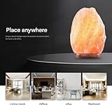 GSG Himalaya Salt Lamp 2-3 - Natural Shape Salt Crystal Lamp from The Salt Range - Salt Lamp with Cable and Replaceable Light Bulb Made of Pure Salt Stone [Energy Class A] - Image 5
