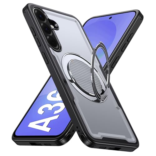 Coque magnétique Samsung A36 antichoc avec béquille et anneau PC TPU
