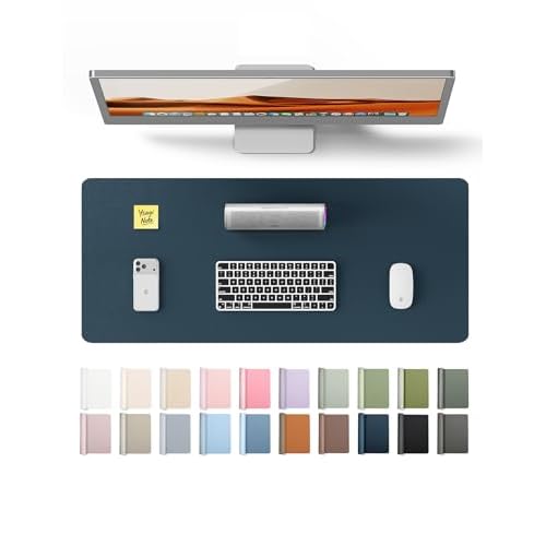 YSAGi Leather Desk Protector, Office Mat, Large Mouse Mat, Non-Slip PU Leather Blotter, Laptop Desk Mat, Waterproof Writing Pad for Office and Home (D