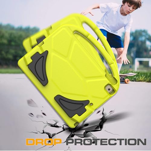 Image of Kids Case for iPad 9th /8th /7th Generation, iPad 10.2 Kids Case with Built-in Screen Protector, Durable Shockproof Handle Stand Protective Cover for iPad 10.2 Inch 2021 /2020 /2019, Yellow
