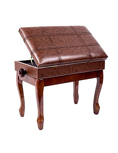 Tabouret de piano en simili cuir, banc de piano d’artiste solo, tabourets de clavier réglables en hauteur de 10 cm avec siège rembourré en cuir et grande boîte de rangement, 55 x 34 x 47-57 cm - Les Beatles, Paul McCartney, John Lennon, RIngo Starr, George Harrison Tabouret de piano en simili cuir, banc de piano d'artiste solo, tabourets de clavier réglables en hauteur de 10 cm avec siège rembourré en cuir et grande boîte de rangement, 55 x 34 x 47-57 cm