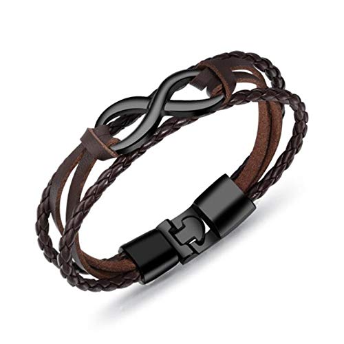 STYLISH TEENS dc jewels Design Party and Gym Wear Infinity Bracelet for Men (Brown) (B08J7LSRGH) Amazon Price History, Amazon Price Tracker