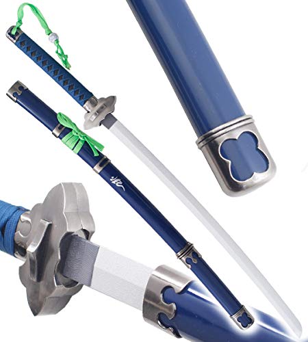 Blue Exorcist Katana Tout en Bois Lame en Bois Epee Rin Sabre Decoration + Presentoir/Repliksword
