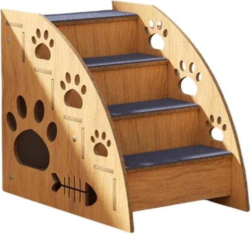 GEBYUI木製滑り止め犬用スロープ/踏み台 中型・小型犬 & 猫用犬猫共通階段