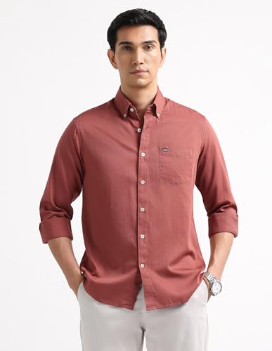 Image of Arrow Striped Slim Fit Mens Casual Shirts - 100% Cotton, Breathable & Comfortable, Full Sleeves Shirts for Men