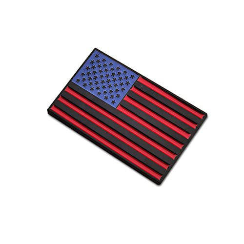 Image of 1Pc American Flag Sticker Decal 3.35 inch Metal Flag Car Stickers Emblem Bumper Stickers Logo for Vehicle Car Fender Side Tailgate USA US Flags Decals for Trucks Motorcycle 3D Badge (Black Blue red)