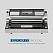 Avid Armor Vacuum Sealer Machine - A100 Stainless Construction, Clear Lid, Commercial Double Piston Pump Heavy Duty 12 Wide Seal Bar Built in Cooling Fan Includes 30 Pre-cut Bags and Accessory Hose