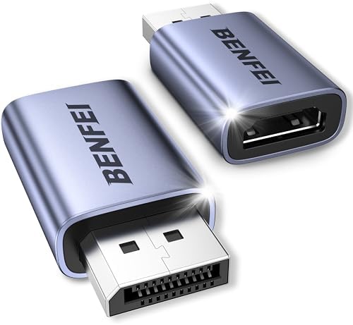 BENFEI 4K DisplayPort to HDMI Adapter 2-Pack, Unidirectional DP 1.2 Computer to HDMI 1.4 Screen Converter Male to Female - Compatible with Laptop, Desktop, Monitor, HDTV, AMD/NVIDIA Graphics