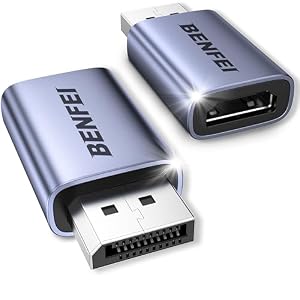 BENFEI 4K DisplayPort auf HDMI Adapter 2 Stück, Unidirektionaler DP 1.2 Computer auf HDMI 1.4 Monitor konverter Stecker auf Buchse–Kompatibel mit Laptop, PC, Monitor, TV, Grafikkarte AMD NVIDIA