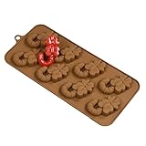 Weihnachts Silikonformen | 8 Hohlraum Wiederverwendbar | Schleifen Zuckerstangen Schoko Kerzen...