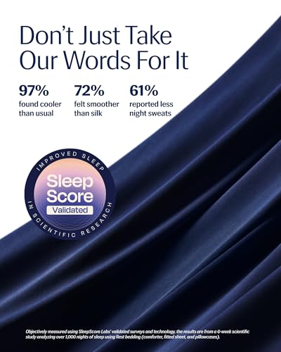 REST® Evercool® Cooling Comforter, King/Cali King, Blanket for Hot Sleepers, All Season Bedding to Keep Cool for Night Sweats, Breathable Lightweight Duvet, 106x90 Inches, Midnight Blue