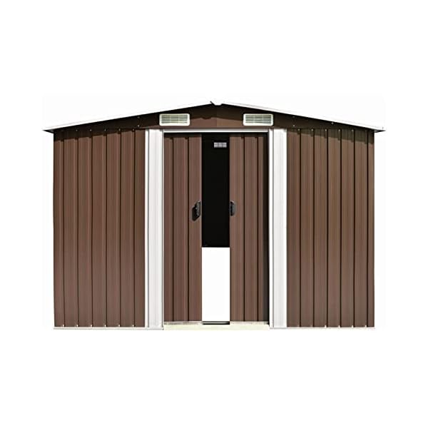 Leepesx Gerätehaus, Geräteschuppen, Gartenhütte, Fahrradgarage, Gartenschuppen, Gartenhã¤User & Aufbewahrung, Braun… – Bild 7