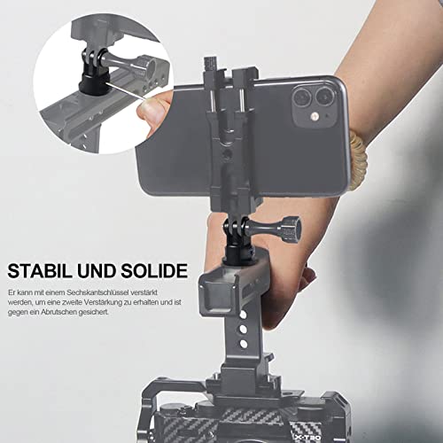 Aluminium 1/4 Zoll Kamera Halterung Adapter Drehbar Stativ Gewinde Adapter für GoPro, Sony, Xiaomi oder Andere Aktion Kamaras