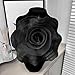10inch Extra Large Flower Brooch Pin for Women Fashion Dainty Organza Satin Fabric Big Camellia Brooches Lapel Pins Wedding Dance Party Dress Accessories Exaggerated Jewelry Gift (Black)