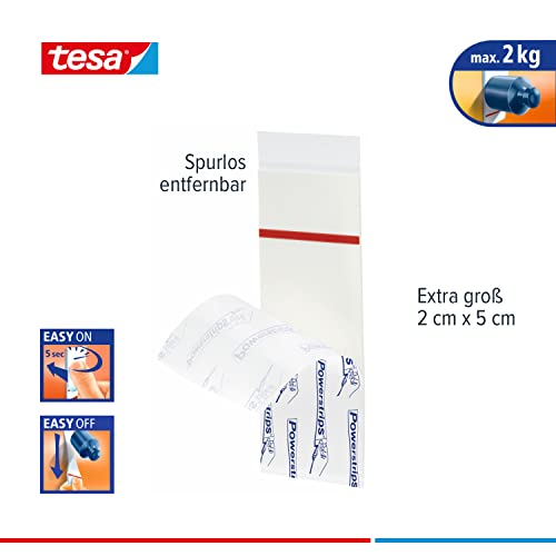 Image of Powerstrips Large in Confezione da 3 - Strisce Biadesive per Il Montaggio di Oggetti Su Superfici Lisce, Fino a 2 Kg di Potenza di Tenuta - 30 Strisce Powerstrips