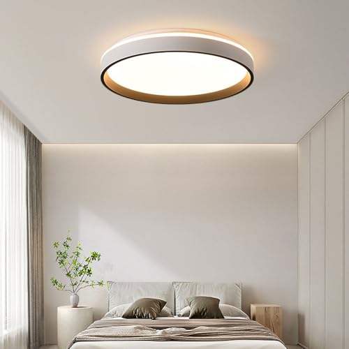 Plafonnier LED moderne rond 50 cm blanc dimmable avec télécommande - 7