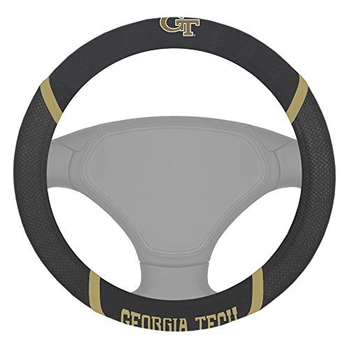 FANMATS 25012 Georgia Tech Yellow Jackets Embroidered Steering Wheel Cover