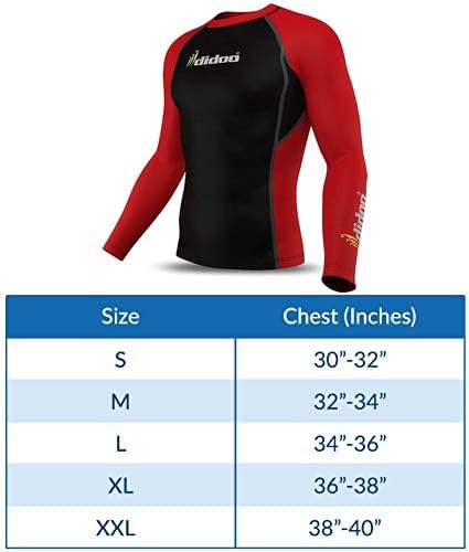 Didoo Mens Compression Base Layer Long Sleeve Full Running Training Top Cold Wear (Single Pack)