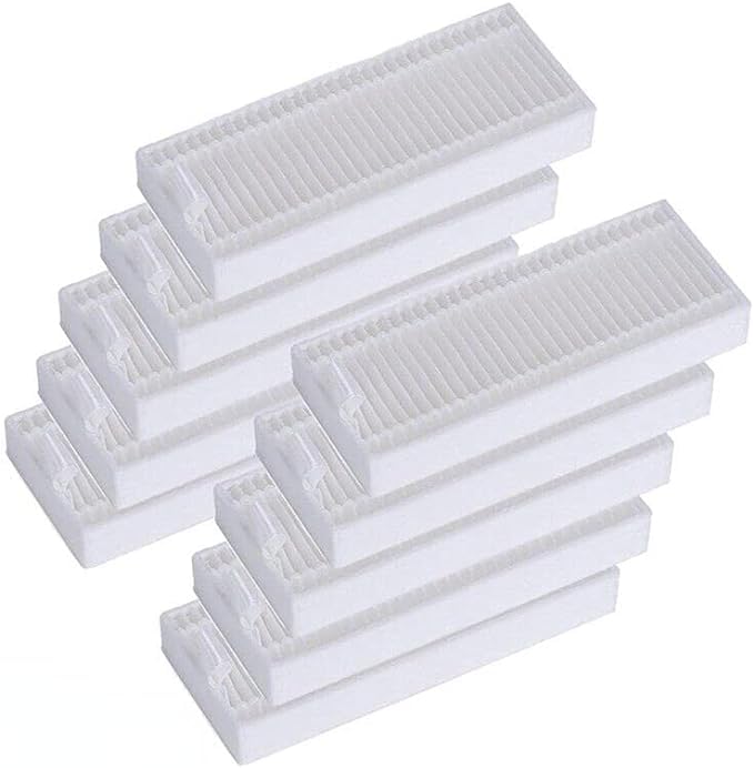 Luxuypon 10Pcs Filters Kit Compatible with Coredy R300 Robotic Vacuum Cleaner Spare Tools Parts