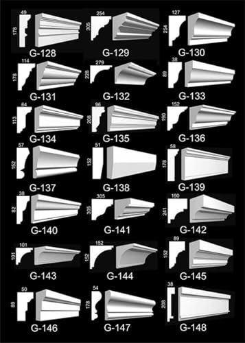 Moldura Externa Isopor com Pingadeira MD G071 13X10 KIT com 5 Metros