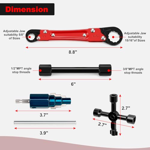Plumbing Tools Kit with 1/2" & 3/4" Compression Sleeve Puller Set by ranwin - Used condition - Image 5