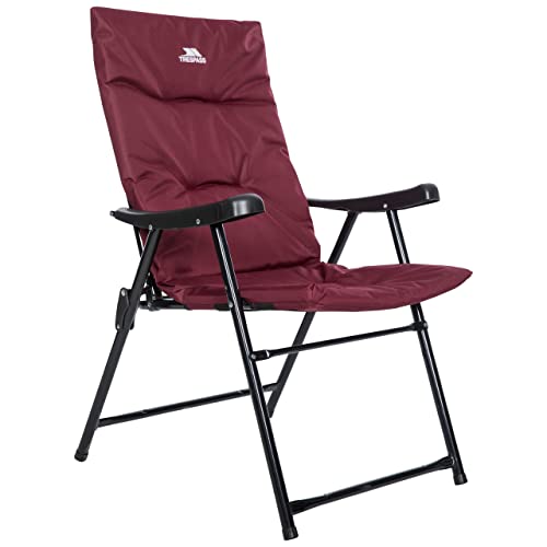 Trespass Folding Deck Chair Paddy - Foam Padded Seat, Steel Frame, Lightweight 3.8kg, Compact Foldable Design, Dimensions H 93cm x W 60cm x D 60cm