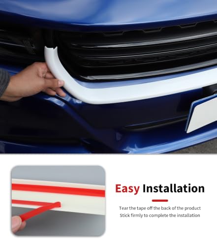 Image of Voodonala for Charger Front Grille Inserts Trim for 2015-2023 Dodge Charger, Radiator Grill Cover Protector, ABS White Exterior Accessories, 2PCS