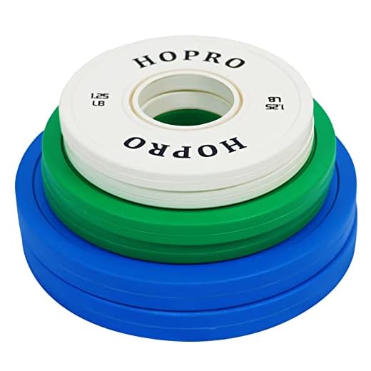 HoPro Olympic Fractional Plates Change Plates Pair of Each 1/4, 1/2, 3/4, 1, 1.25, 2.5 and 5LB Weights