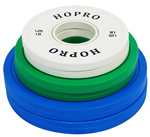 HoPro Olympic Fractional Plates Change Plates Pair of Each 1/4, 1/2, 3/4, 1, 1.25, 2.5 and 5LB Weights