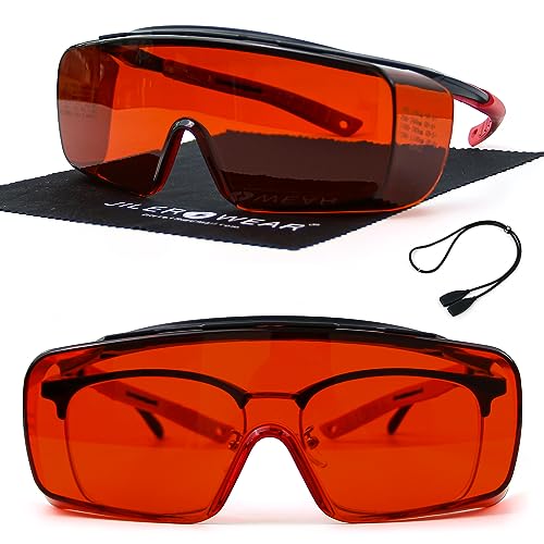 Wave 532+1064nm - Gafas de protección láser profesionales (532+1064 nm, resistentes a láser de 180 – 540 y 750 – 1100 nm, 445 nm, 532 nm, 1064 nm, láser infrarrojo, azul, verde, UV)