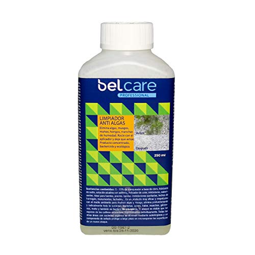 BELCARE - Limpiador Piedra Natural, Hormigón y Agua de Piscina, Liquido Anti Moho, Algas y Musgo, Uso Interior y Exterior, 250 ml Cover