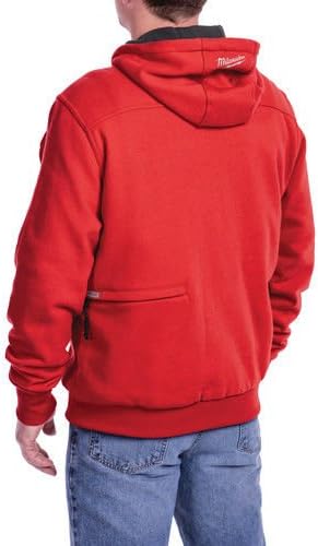 Milwaukee Hoodie M12 12V Lithium-Ion Heated Jacket Front and Back Heat Zones - Battery Not Included - All Sizes and Colors (2X-Large, Red)