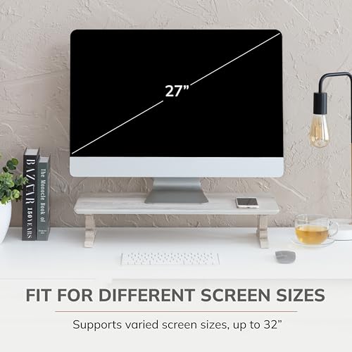 Image of Anji Mountain Monitor Stand - Desktop Organizer & Laptop Riser, Ergonomic Monitor Riser, Space-Saving Monitor Stand for Desk, Durable Construction, Easy Assembly, Ideal for Home & Office