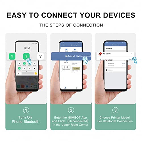 Niimbot Label Maker Machine With 1 Roll Free Tape B21 Vintage 2 Inches Width Business Thermal Label Printer Price Gun Shipping Label Tag Writer For Home Office Organization Commercial Use (Green) #TOP2