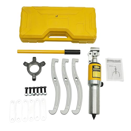 15T Juego de extractores hidráulicos con 3 garras, extractor manual de engranajes para rodamientos, ejes y poleas, máx. 300 mm de envergadura, en maletín de herramientas (automoción e industria)