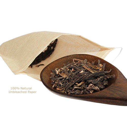 Bstean Tea Filter Bags Disposable Tea Infuser With Drawstring For Loose Leaf Tea With 100% Natural Unbleached Paper And 2 Free Clip (100 Pcs X 2) #TOP2