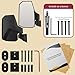 Ranger Side View Mirrors Door Mounted, The Spring Back Feature Allows Easy Reset After Fold, SHEJISI Upgraded UTV Mirrors for Full Door 2018-2024 Polaris Ranger Crew SP XP 570 1000, Polaris NorthStar