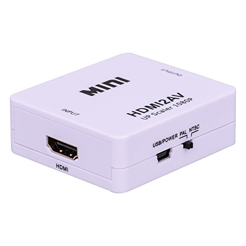 HDMI to RCA, HDMI to AV,1080P HDMI to 3RCA CVBs Composite Video Audio Converter Adapter Supports PAL/NTSC for Amazon Fire TV Stick, Roku, Chromecast, Apple TV, PC, Laptop, Xbox, HDTV, DVD