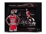 Michael Jordan Autographed 16X20 Framed Shadowbox '88 Slam Dunk' Bulls UDA - Autographed NBA Photos