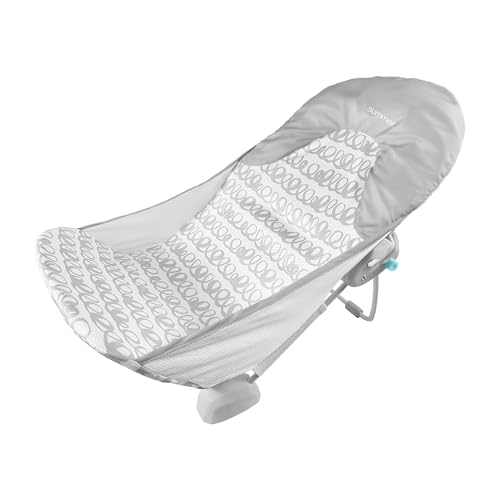 Image of Summer Infant by Ingenuity Foldaway 2-Position Baby Bath Seat, Adjustable Support for Sink or Bathtub, Ages 0-6 Months up to 20 Pounds, Machine-Washable Sling