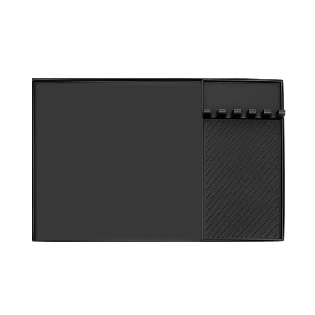 Vjsujehgy Silicone for Countertop Mat for Kitchen, for Countertop Protector with Cooking Utensil Holder, Air Fryer Mat