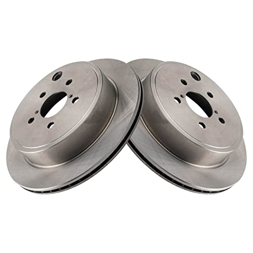 Image of TRQ Rear Brake Pad and Rotor Set Ceramic Vented Rotors | For 2013-2016 Scion FR-S 2013-2020 Subaru BRZ 2010-2014 Legacy 2017-2020 Toyota 86