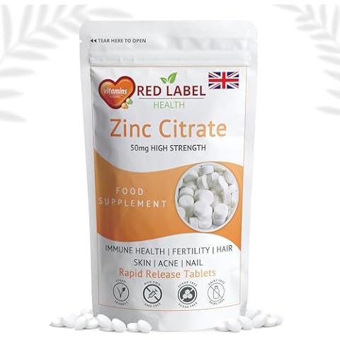 Zinc Citrate High Strength 50mg Vegan Tablets Cover